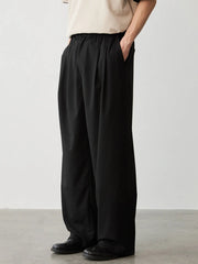 ドレープ感ダブルプリーツ スラックス