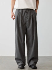 ドレープ感ダブルプリーツ スラックス