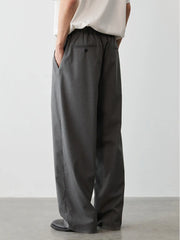 ドレープ感ダブルプリーツ スラックス