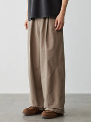 バンブースラブコットン ワイドパンツ