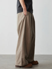 バンブースラブコットン ワイドパンツ