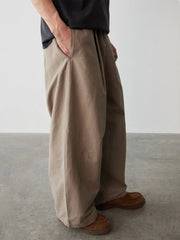 バンブースラブコットン ワイドパンツ
