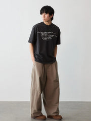 バンブースラブコットン ワイドパンツ