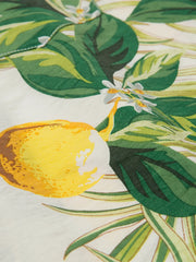 レモン柄 白アロハシャツ