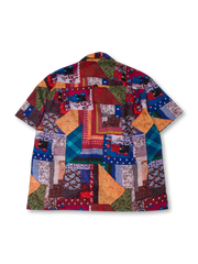 カラフル生地コンビ アロハシャツ