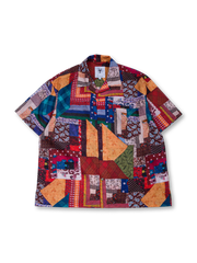 カラフル生地コンビ アロハシャツ