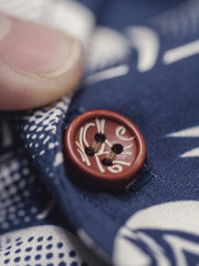 ルチャ・リブレマスク総柄キューバンカラーアロハシャツ