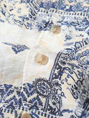 磁器タイル柄キューバシャツ