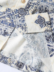 磁器タイル柄キューバシャツ