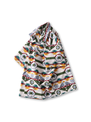 クーリングテクノロジー シアサッカー民族柄キューバカラー半袖シャツ