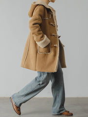 フード付き スエード フリース ジプシーコート