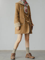 フード付き スエード フリース ジプシーコート