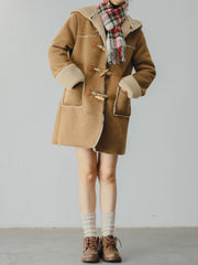 フード付き スエード フリース ジプシーコート