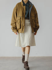 大きめポケット マスタード中綿ジャケット