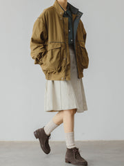大きめポケット マスタード中綿ジャケット