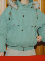 襟ボア モーターサイクルダウン ジャケット