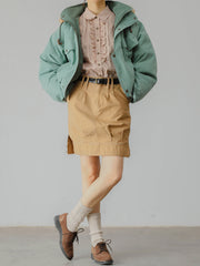 襟ボア モーターサイクルダウン ジャケット