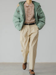 襟ボア モーターサイクルダウン ジャケット