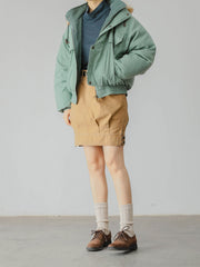 襟ボア モーターサイクルダウン ジャケット