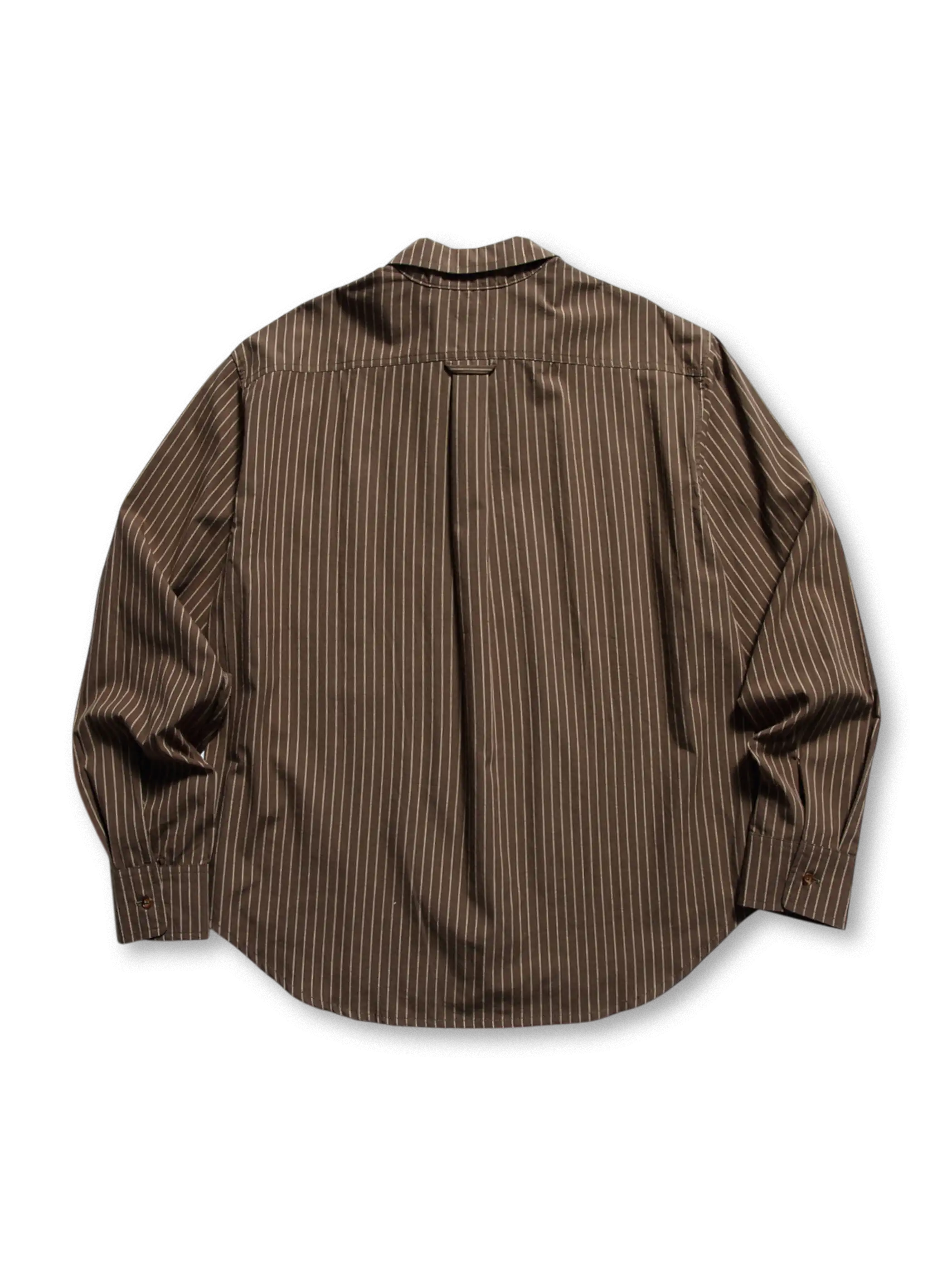 アメリカンレトロストライプ長袖シャツの全体画像