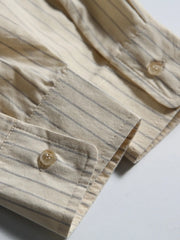 アメリカンレトロストライプ長袖シャツ