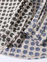 ドットプリント 長袖シャツ