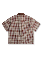 スプライスチェックワーク半袖シャツ