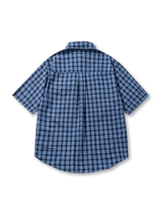 シティボーイ風チェック柄シャツ