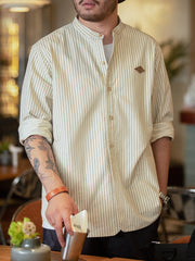 ベースボールストライプシャツ