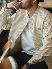 ベースボールストライプシャツ