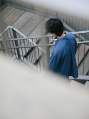 無限大 刺繍 デニム 半袖シャツ