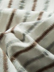 ヴィンテージストライプ×パッチワークキューバカラーシャツ