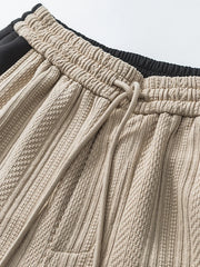 テクスチャーニット配色ショートパンツ