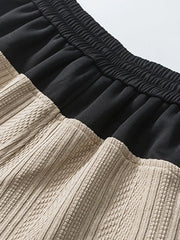 テクスチャーニット配色ショートパンツ