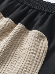 テクスチャーニット配色ショートパンツ