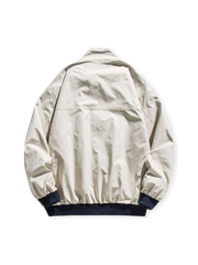 大きなポケット付き スタンドカラー ワークジャケット