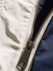 大きなポケット付き スタンドカラー ワークジャケット