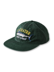 ツナ刺繍フラットブリムキャップ