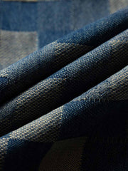 チェスボードパッチワーク デニムパンツ