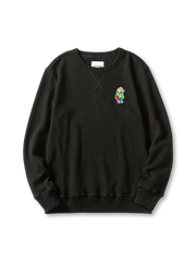 ワッペン付きクルーネックスウェット