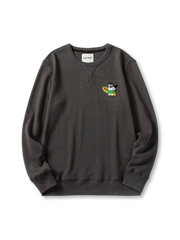 ワッペン付きクルーネックスウェット