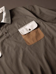 ヴィンテージライクポケット付きワークポロシャツ