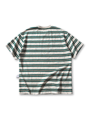 前面全体のヴィンテージペイントボーダーTシャツ