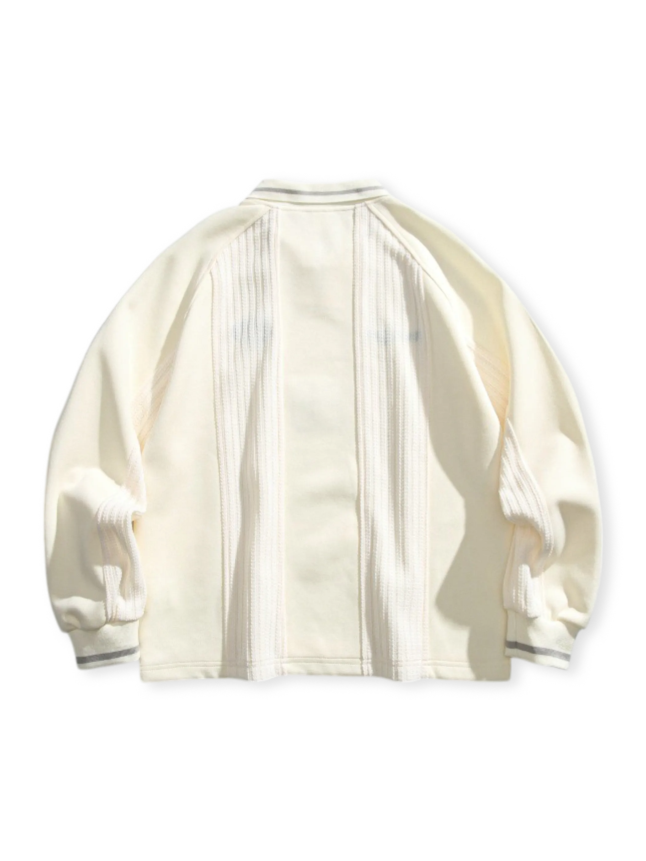 刺繍プリント襟付きスウェット