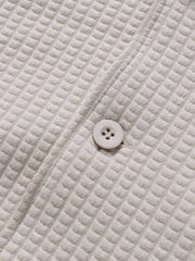 ワッフルチェック フーデッドジャケット