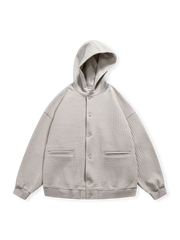 ワッフルチェック フーデッドジャケット