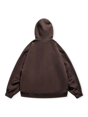 ワッフルチェック フーデッドジャケット