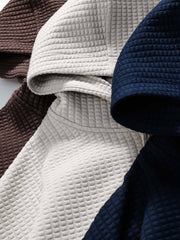 ワッフルチェック フーデッドジャケット