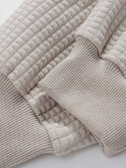 ワッフルチェック フーデッドジャケット