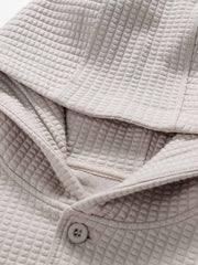 ワッフルチェック フーデッドジャケット